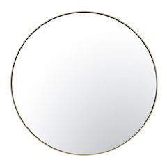 Tablet 30-in Round Wall Mirror - Gold