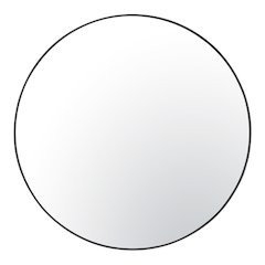 Tablet 40-in Round Wall Mirror - Black