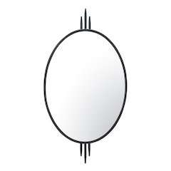 Propaganda 22x41 Oval Wall Mirror - Black