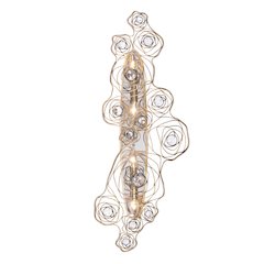 Ethereal Rose 4-Lt Sconce - Havana Gold Ombre/Polished Stainless Accents