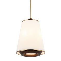 Desert Flyer 3-Lt Foyer - Satin Brass/Medium Walnut