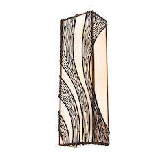 Flow 3-Lt Vertical Sconce - Hammered Ore