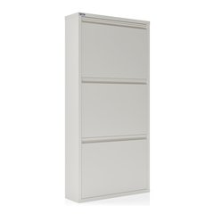 Antibacterial 3 Tier metal shoe cabinet without holes