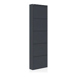 Antibacterial 5 Tier metal shoe cabinet without holes