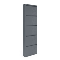 Antibacterial 5 Tier metal shoe cabinet front holes