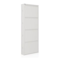Antibacterial 4 Tier metal shoe cabinet side holes