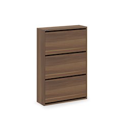 3-Tier Wooden Shoe Cabinet in Walnut