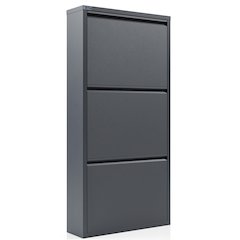 Antibacterial 3 Tier metal shoe cabinet without holes
