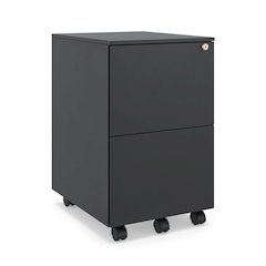 Ceha 2 Drawer Mobile File Cabinet with Lock