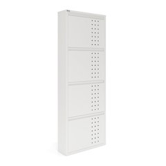 Antibacterial 4 Tier metal shoe cabinet front holes
