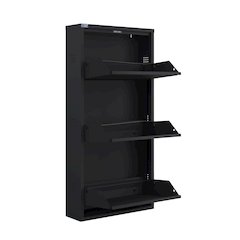 Antibacterial 3 Tier metal shoe cabinet side holes