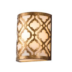 Arabella 2 Light Traditional Wall Bracket Sconce in Distressed Gold