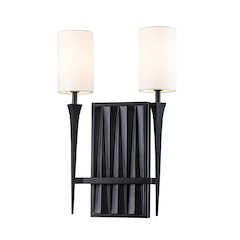 Crest 2 Light Black Sconce