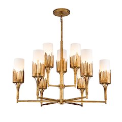 Sawgrass 9 Lt Chandelier in Gold Leaf