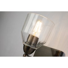 Felice 1 Light Wall Sconce In Dark Bronze With Gold Accents