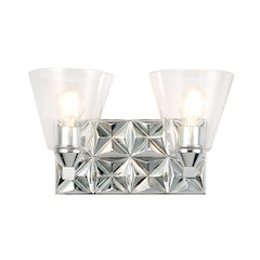 Alpha 2 Light Vanity Light With Glass in Polished Chrome