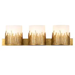 Sawgrass 3 Light Vanity In Distressed Gold