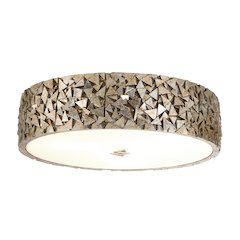 Mosaic 3-Light flushmount in Silver