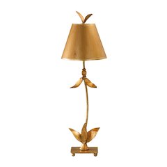 Red Bell Gold Buffet Table Lamp