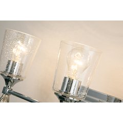 Vetiver 2 Light Vanity Light in Polished Chrome with Gold Accent