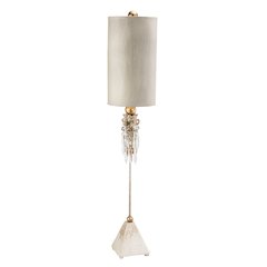 Madison Tall Buffet Table Lamp with Crystal in Gold and Silver