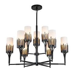 Sawgrass 9 Lt Chandelier in Black