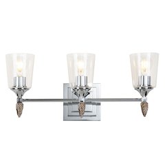Vetiver Light Vanity in Polished Chrome with Silver Accent