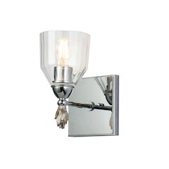 Felice 1 Light Wall Sconce In Polished Chrome With Silver Accents