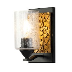 Bocage 1 Light Wall Sconce In Matte Black And Gold