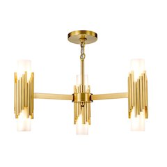 Marvel 6 Light Pendant Aged Brass