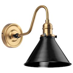Provence 1 Light Wall Sconce Matte Black