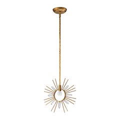 Sun King 1 Light Pendant in Gold