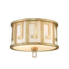 Lemuria 2 Light Flush mount in Distressed Gold By Lucas McKearn
