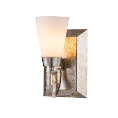 Lemuria 1 Light Bath Bar in Silver Leaf