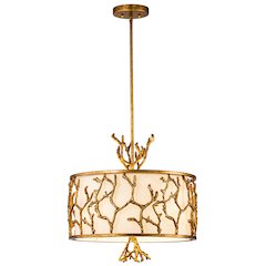 The Coral Chandelier in Gold Leaf