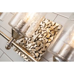 Mosaic 3-Light flush Mount in Gold