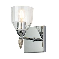 Felice 1 Light Wall Sconce In Polished Chrome With Silver Accents