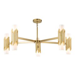 Marvel 10 Light Pendant Aged Brass