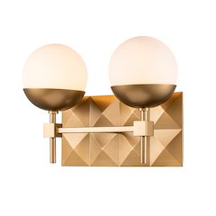 Deco 2 Light Bath Bar in Lacquered Gold