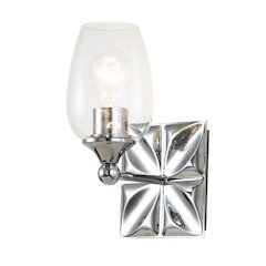 Epsilon Modern 1 Light Wall Sconce in Polished Chrome