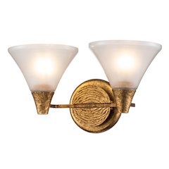 Lemoine 2 Light Bath Bar in Gold