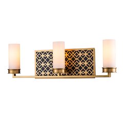 Ziggy 3 Lt Bath Bar in Lacquered Gold