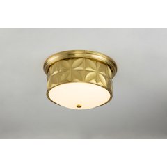 Epsilon Aged Brass Flushmount
