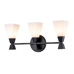 Bowtie 3 Light Bath Bar Matte Black