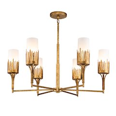 Sawgrass 6 Lt Chandelier in Gold Leaf