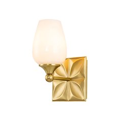 Epsilon Modern 1 Light Wall Sconce in Aged Gold Brass