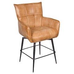 Gordon Leather Swivel Counter Stool – Caramel