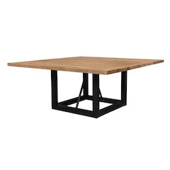 9-Piece Dining Set 8 Galway Chairs in Ivory Linen Sturdy Metal Frame