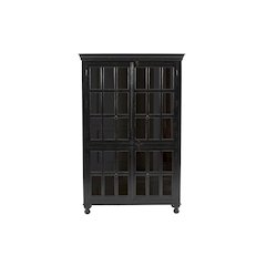 Aspen Glass Cabinet in Dark Brown