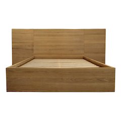 Sarasota Queen Bed with Wings in Natural Oak
